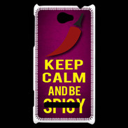 Coque HTC Windows Phone 8S Keep Calm and Be Spicy Rose