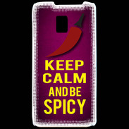 Coque LG P990 Keep Calm and Be Spicy Rose