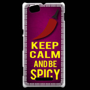 Coque Sony Xperia M Keep Calm and Be Spicy Rose