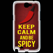 Coque Samsung Galaxy Note 2 Keep Calm and Be Spicy Rouge