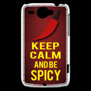 Coque HTC Wildfire G8 Keep Calm and Be Spicy Rouge