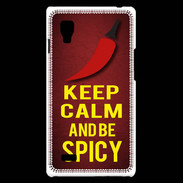 Coque LG Optimus L9 Keep Calm and Be Spicy Rouge