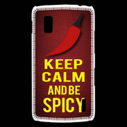 Coque LG Nexus 4 Keep Calm and Be Spicy Rouge