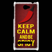 Coque HTC Windows Phone 8S Keep Calm and Be Spicy Rouge