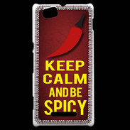 Coque Sony Xperia M Keep Calm and Be Spicy Rouge