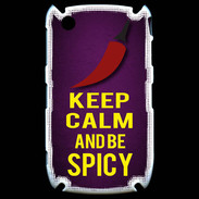 Coque Blackberry 8520 Keep Calm and Be Spicy Violet