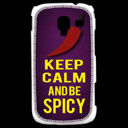 Coque Samsung Galaxy Ace 2 Keep Calm and Be Spicy Violet