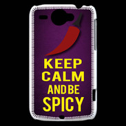 Coque HTC Wildfire G8 Keep Calm and Be Spicy Violet