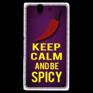 Coque Sony Xperia Z Keep Calm and Be Spicy Violet