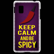 Coque LG Optimus G Keep Calm and Be Spicy Violet