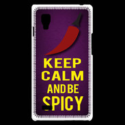 Coque LG Optimus L9 Keep Calm and Be Spicy Violet
