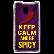 Coque LG P990 Keep Calm and Be Spicy Violet
