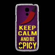 Coque Samsung Galaxy S4mini Keep Calm and Be Spicy Violet