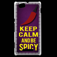 Coque Sony Xperia M Keep Calm and Be Spicy Violet