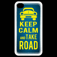 Coque iPhone 4 / iPhone 4S Keep Calm and Take o road 2 Bleu