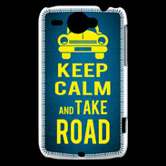 Coque HTC Wildfire G8 Keep Calm and Take o road 2 Bleu