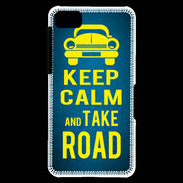 Coque Blackberry Z10 Keep Calm and Take o road 2 Bleu
