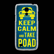 Coque Samsung Galaxy S4mini Keep Calm and Take o road 2 Bleu