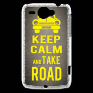 Coque HTC Wildfire G8 Keep Calm and Take o road 2 Gris