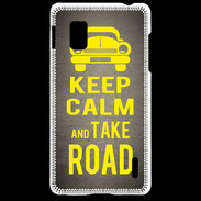 Coque LG Optimus G Keep Calm and Take o road 2 Gris