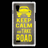 Coque LG Optimus L9 Keep Calm and Take o road 2 Gris