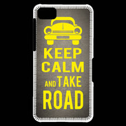 Coque Blackberry Z10 Keep Calm and Take o road 2 Gris