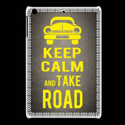 Coque iPadMini Keep Calm and Take o road 2 Gris