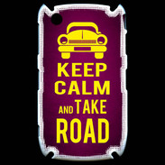 Coque Blackberry 8520 Keep Calm and Take o road 2 Rose