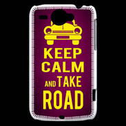 Coque HTC Wildfire G8 Keep Calm and Take o road 2 Rose