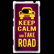 Coque Nokia Lumia 720 Keep Calm and Take o road 2 Rose