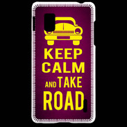 Coque LG Optimus G Keep Calm and Take o road 2 Rose