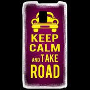 Coque LG P990 Keep Calm and Take o road 2 Rose
