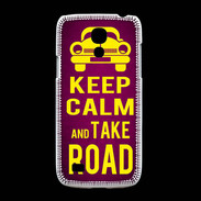 Coque Samsung Galaxy S4mini Keep Calm and Take o road 2 Rose