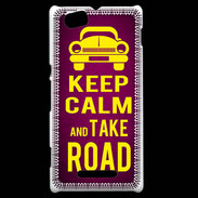 Coque Sony Xperia M Keep Calm and Take o road 2 Rose