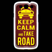Coque Samsung Galaxy S3 Keep Calm and Take o road 2 Rouge