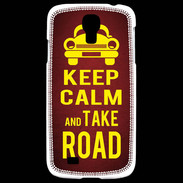 Coque Samsung Galaxy S4 Keep Calm and Take o road 2 Rouge
