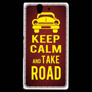 Coque Sony Xperia Z Keep Calm and Take o road 2 Rouge