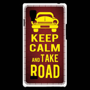 Coque LG Optimus L9 Keep Calm and Take o road 2 Rouge