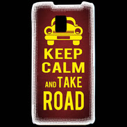 Coque LG P990 Keep Calm and Take o road 2 Rouge