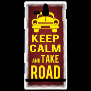 Coque Sony Xperia U Keep Calm and Take o road 2 Rouge