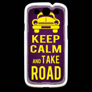 Coque Samsung Galaxy S3 Keep Calm and Take o road 2 Violet