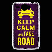 Coque HTC Wildfire G8 Keep Calm and Take o road 2 Violet