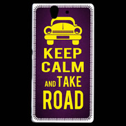 Coque Sony Xperia Z Keep Calm and Take o road 2 Violet