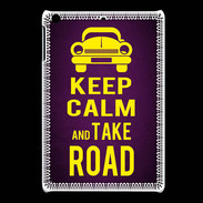 Coque iPadMini Keep Calm and Take o road 2 Violet