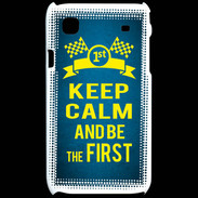 Coque Samsung Galaxy S Keep Calm and Be the First Bleu