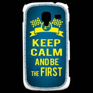 Coque Samsung Galaxy Ace 2 Keep Calm and Be the First Bleu