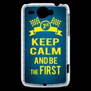 Coque HTC Wildfire G8 Keep Calm and Be the First Bleu