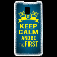 Coque LG P990 Keep Calm and Be the First Bleu