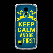 Coque Samsung Galaxy S4mini Keep Calm and Be the First Bleu