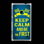 Coque Nokia Lumia 520 Keep Calm and Be the First Bleu